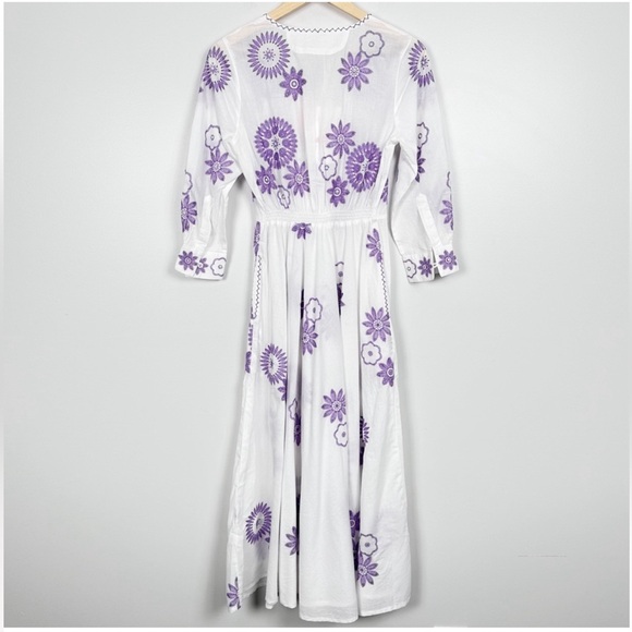NIMO WITH LOVE White and Purple Azurite Dress NEW - Picture 9 of 12